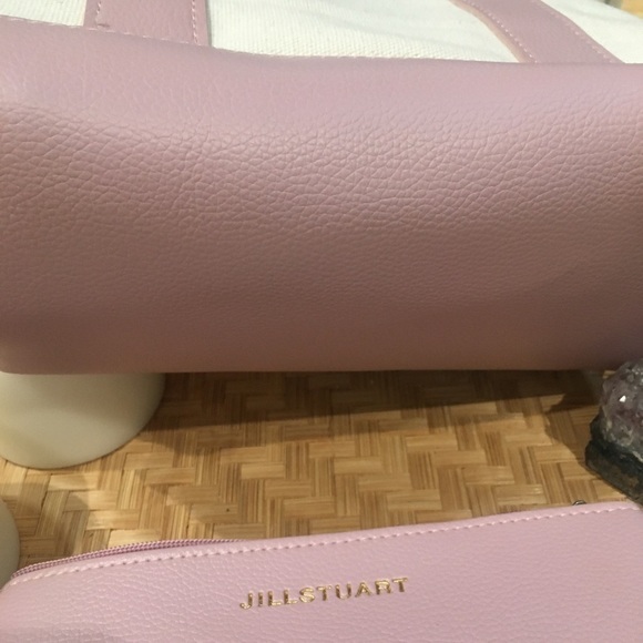 Jill Stuart pink canvas handbag and matching wallet. Pink cream purse - Picture 2 of 7